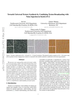 Towards Universal Texture Synthesis by Combining Texton Broadcasting
  with Noise Injection in StyleGAN-2