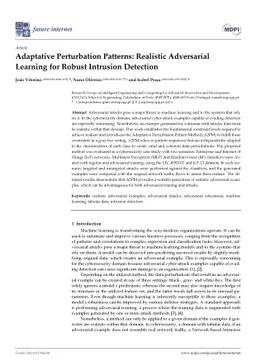 Adaptative Perturbation Patterns: Realistic Adversarial Learning for
  Robust Intrusion Detection