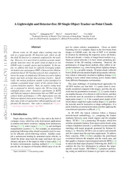 A Lightweight and Detector-free 3D Single Object Tracker on Point Clouds