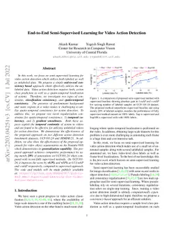 End-to-End Semi-Supervised Learning for Video Action Detection