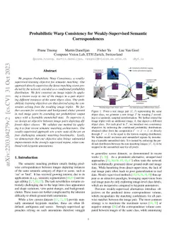 Probabilistic Warp Consistency for Weakly-Supervised Semantic
  Correspondences