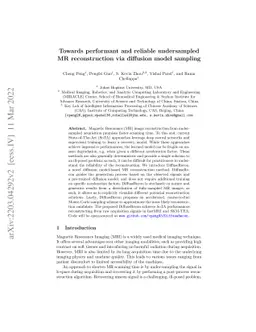 Towards performant and reliable undersampled MR reconstruction via
  diffusion model sampling
