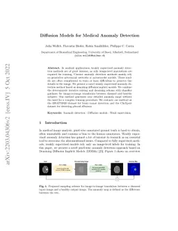Diffusion Models for Medical Anomaly Detection