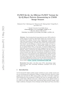 PyNET-QxQ: An Efficient PyNET Variant for QxQ Bayer Pattern Demosaicing
  in CMOS Image Sensors