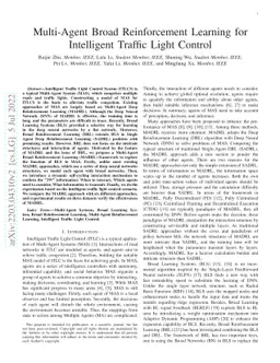 Multi-Agent Broad Reinforcement Learning for Intelligent Traffic Light
  Control