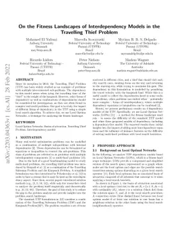 On the Fitness Landscapes of Interdependency Models in the Travelling
  Thief Problem