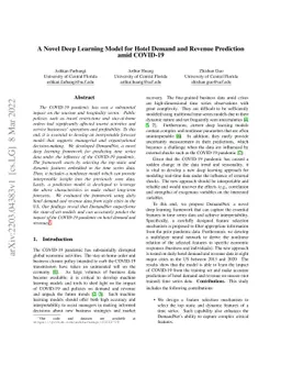 A Novel Deep Learning Model for Hotel Demand and Revenue Prediction amid
  COVID-19
