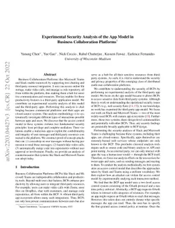 Experimental Security Analysis of the App Model in Business
  Collaboration Platforms