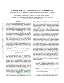 Harmonicity Plays a Critical Role in DNN Based Versus in
  Biologically-Inspired Monaural Speech Segregation Systems
