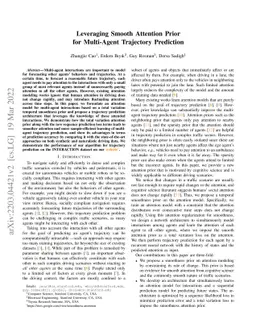 Leveraging Smooth Attention Prior for Multi-Agent Trajectory Prediction