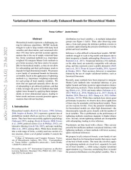 Variational Inference with Locally Enhanced Bounds for Hierarchical
  Models