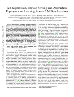 Self-Supervision, Remote Sensing and Abstraction: Representation
  Learning Across 3 Million Locations