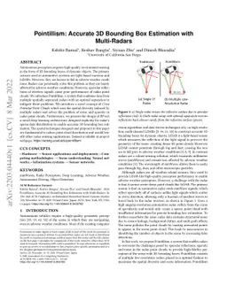 Pointillism: Accurate 3D bounding box estimation with multi-radars