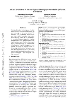 On the Evaluation of Answer-Agnostic Paragraph-level Multi-Question
  Generation