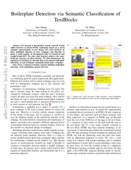Boilerplate Detection via Semantic Classification of TextBlocks