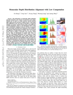 Monocular Depth Distribution Alignment with Low Computation