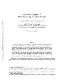 Geometric Aspects of Data-Processing of Markov Chains