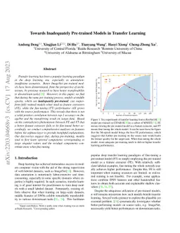 Towards Inadequately Pre-trained Models in Transfer Learning