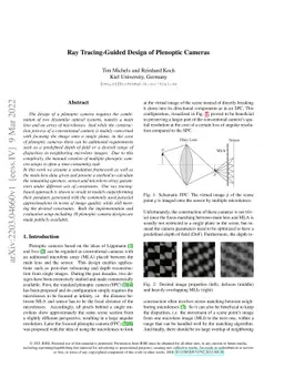 Ray Tracing-Guided Design of Plenoptic Cameras