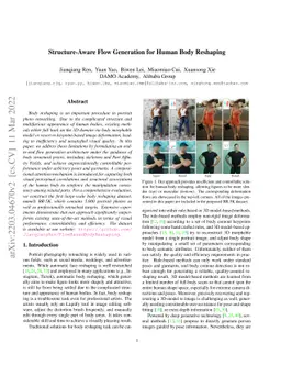 Structure-Aware Flow Generation for Human Body Reshaping