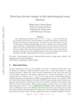 Detecting relevant changes in the spatiotemporal mean function