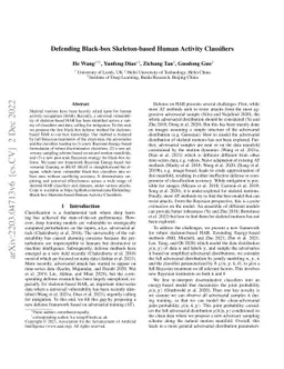 Defending Black-box Skeleton-based Human Activity Classifiers
