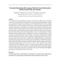 Pretrained Domain-Specific Language Model for General Information
  Retrieval Tasks in the AEC Domain