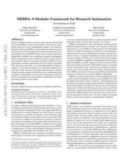 SIERRA: A Modular Framework for Research Automation