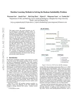 Machine Learning Methods in Solving the Boolean Satisfiability Problem