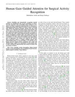 Human Gaze Guided Attention for Surgical Activity Recognition
