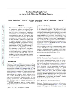 Benchmarking Graphormer on Large-Scale Molecular Modeling Datasets