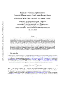 Federated Minimax Optimization: Improved Convergence Analyses and
  Algorithms
