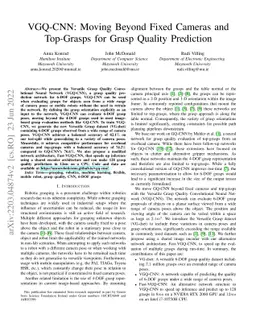 VGQ-CNN: Moving Beyond Fixed Cameras and Top-Grasps for Grasp Quality
  Prediction
