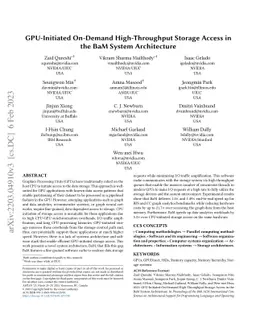 GPU-Initiated On-Demand High-Throughput Storage Access in the BaM System
  Architecture