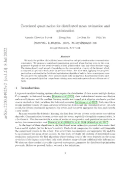 Correlated quantization for distributed mean estimation and optimization