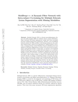 ModDrop++: A Dynamic Filter Network with Intra-subject Co-training for
  Multiple Sclerosis Lesion Segmentation with Missing Modalities