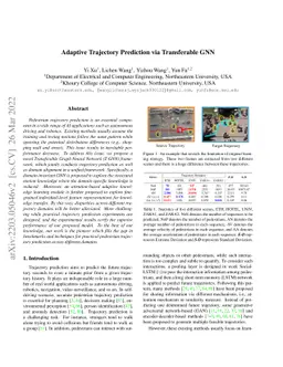 Adaptive Trajectory Prediction via Transferable GNN