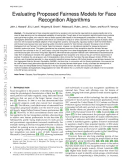 Evaluating Proposed Fairness Models for Face Recognition Algorithms