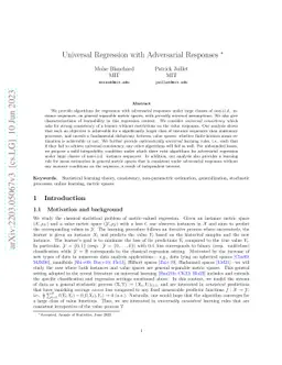Universal Regression with Adversarial Responses