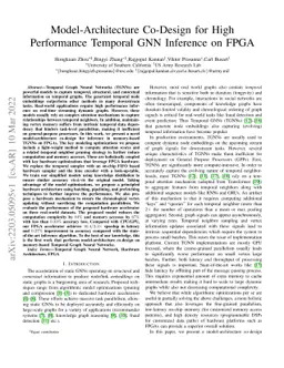 Model-Architecture Co-Design for High Performance Temporal GNN Inference
  on FPGA