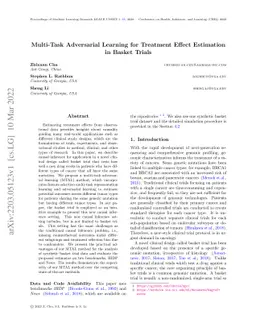 Multi-Task Adversarial Learning for Treatment Effect Estimation in
  Basket Trials