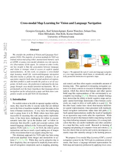 Cross-modal Map Learning for Vision and Language Navigation