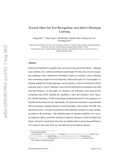 Towards Open-Set Text Recognition via Label-to-Prototype Learning