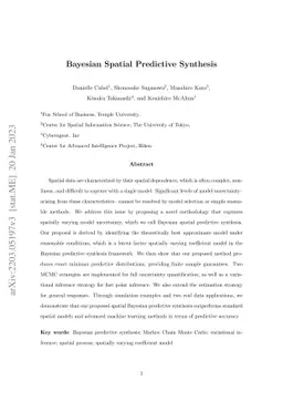 Bayesian Spatial Predictive Synthesis