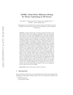 MORE: Multi-Order RElation Mining for Dense Captioning in 3D Scenes