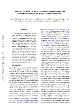 Look Backward and Forward: Self-Knowledge Distillation with
  Bidirectional Decoder for Neural Machine Translation