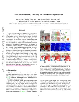 Contrastive Boundary Learning for Point Cloud Segmentation