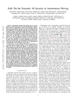 SoK: On the Semantic AI Security in Autonomous Driving