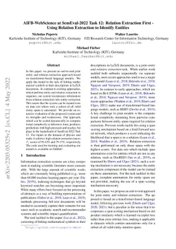 AIFB-WebScience at SemEval-2022 Task 12: Relation Extraction First --
  Using Relation Extraction to Identify Entities