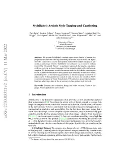 StyleBabel: Artistic Style Tagging and Captioning